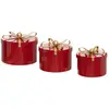 Image de Boites Rondes Metal Rouge X3 - Atmosphera