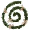 Image de Guirlande De Noël Boa Vert Noeuds En Jute 100x4x2.7m - Atmosphera