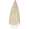 Image de Décoration Sapin Blanc Et Or H20cm 8 Led Blanc Chaud À Piles - Feeric Lights & Christmas