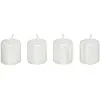 Image de Lot De 4 Bougies Votives 160g Satin Blanc - Feeric Lights & Christmas