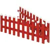 Image de Clôture Bois Rouge 90x20cm - Atmosphera