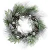 Image de Couronne Boules Et Pommes De Pin D.50cm Givré - Feeric Lights & Christmas