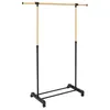 Image de Portant à vêtements extensible effet bois - 5 five simply smart