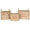 Image de Lot de 3 paniers enfant Neree motif coeur L28/33/38cm - Atmosphera Créateur dintérieur