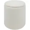 Image de Pouf Coffre Bouclette Kaydi Blanc D35cm - Atmosphera