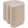 Image de Pouf Velours Bolan Beige 40x40cm - Atmosphera