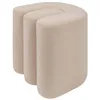 Image de Pouf velours Bolan beige 40x40cm - Atmosphera Créateur dintérieur