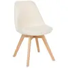 Image de Chaise Baya Pieds Hêtre Bouclette Blanc - Atmosphera