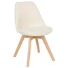 Image de Chaise Baya pieds hêtre bouclette blanc - Atmosphera Créateur dintérieur