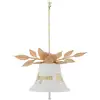 Image de Décoration De Sapin En Métal Cloche Joyeuses Fêtes Blanc Or 8cm - Atmosphera Créateur D'intérieur