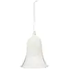 Image de Décoration De Sapin Verre Cloche Pailletée Blanc 10cm - Atmosphera Créateur D'intérieur
