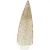 Image de Décoration Sapin Blanc Et Or H30cm 10 Led Blanc Chaud À Piles - Feeric Lights & Christmas