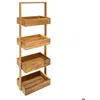 Image de Étagère Blackacia 4 niveaux 88x26cm en acacia - 5 five simply smart