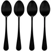 Image de Lot De 4 Cuillères À Soupe En Inox "shadow" 20cm Noir