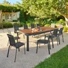 Image de Table de jardin extensible Paradize Noyer & graphite 12 places en aluminium et acacia - Hespéride