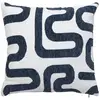 Image de Coussin Jacquard Safina Bleu Égéen 40x40cm - Atmosphera
