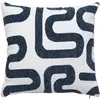 Image de Coussin jacquard Safina bleu égéen 40x40cm