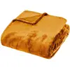 Image de Plaid Flanelle Cuddly Jaune Moutarde 180x230cm - Atmosphera