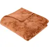 Image de Plaid Flanelle Roy Terracotta 125x150cm - Atmosphera