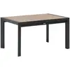 Image de Table De Jardin Extensible Évasion Effet Bois Honey Graphite 8 Places Lates En Aluminium - Hespéride