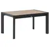 Image de Table de jardin extensible évasion effet bois honey & graphite 8 places lates en aluminium EVASION
