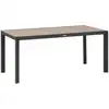 Image de Table de jardin évasion effet bois honey & graphite 6 places lates en aluminium EVASION