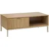 Image de Table Basse Tasso Effet Bois Naturel 100x40cm - 5five