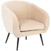 Image de Fauteuil Solaro Velours Beige - Atmosphera