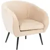 Image de Fauteuil solaro velours beige SOLARO