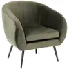 Image de Fauteuil Solaro Velours Vert Kaki - Atmosphera