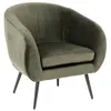 Image de Fauteuil Solaro velours vert kaki - Atmosphera Créateur dintérieur
