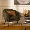 Image de Fauteuil solaro velours vert kaki SOLARO