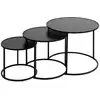 Image de Lot de 3 tables d'appoint gigognes noan 54cm noir GENERIQUE