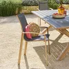 Image de Fauteuil de jardin empilable Axant gris poivre & honey aluminium et texaline - Hespéride