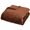Image de Plaid flanelle Cuddly marron 130x180cm - Atmosphera Créateur dintérieur