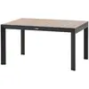 Image de Table De Jardin Extensible Coulissante Évasion Effet Bois Honey Graphite 10 Places Lates En Aluminium - Hespéride