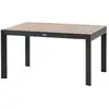 Image de Table de jardin extensible coulissante évasion effet bois honey & graphite 10 places lates en aluminium EVASION