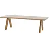 Image de Table De Jardin Rectangulaire Venizia Effet Travertin 8 Places En Acacia - Hespéride