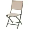 Image de Lot De 4 Chaises De Jardin Pliantes Essentia Lin Vert Laurier Aluminium Et Texaline - Hespéride