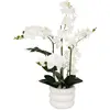 Image de Orchidée Artificielle En Pot Mick Pot En Céramique Blanc H80cm - Atmosphera