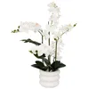 Image de Orchidée artificielle en pot Mick pot en céramique blanc H80cm - Atmosphera Créateur dintérieur