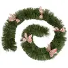 Image de Guirlande boa noeuds roses 20cmx2,7m plis vert LES_INCONTOURNABLES_DE_NOEL