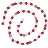 Image de Guirlande - ATMOSPHERA - Gourmande 180 cm - Rouge & Blanc - Boules bicolores Ø2 cm - Polystyrène