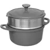 Image de Cuiseur Vapeur D24cm Fonte D'aluminium Gris - 5five