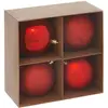 Image de Lot De 4 Boules D.10cm Polystyrène Recyclé Rouge - Atmosphera