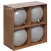 Image de Boules de Noël - ATMOSPHERA CRÉATEUR DINTÉRIEUR - SVEA - 10 cm - Blanc - Lot de 4
