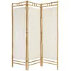 Image de Paravent Kalel Bambou Blanc 170x135.5x3cm - Atmosphera
