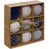 Image de Lot De 9 Boules De Noël "pailletées" 8cm Bleu