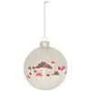 Image de Boule Verre Champignons D.10cm Blanc - Atmosphera