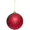 Image de Boule Verre Flocon D.14cm Rouge - Feeric Lights & Christmas